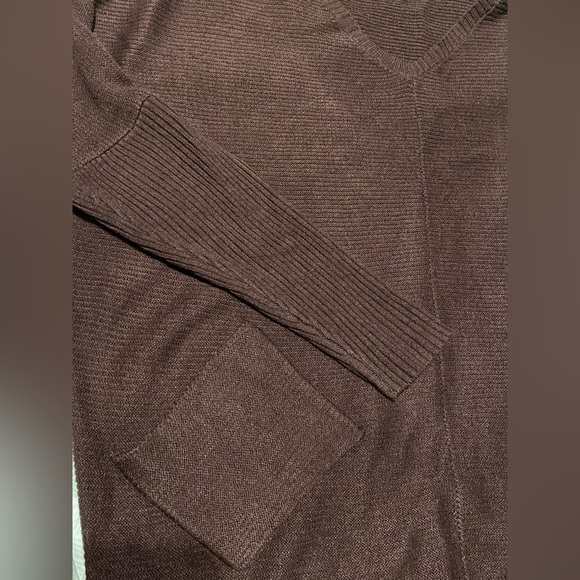 3/$15 Womens Oversized Sweater Maroon Size XS New York & Company Pockets Stretch - Picture 5 of 9